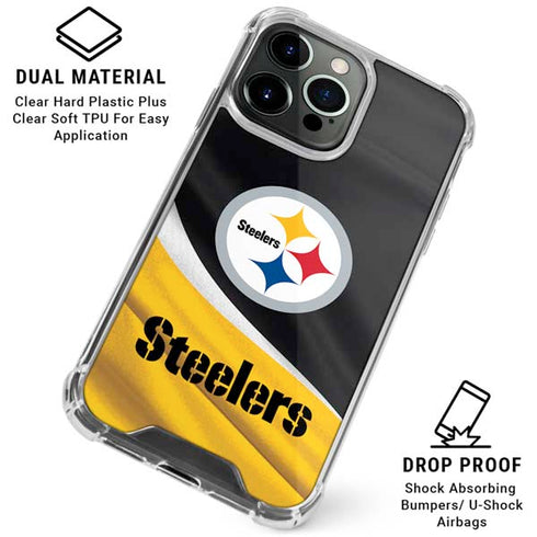NFL Pittsburgh Steelers iPhone 16 Pro Max Clear Case